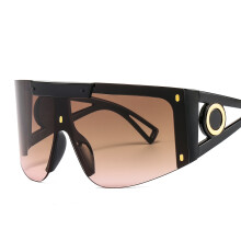 (C7 Black Frame Tea Pink Lenses) Klassische, übergroße Damen-Sonnenbrille, dunkel getönte Gläser mit großem Rahmen