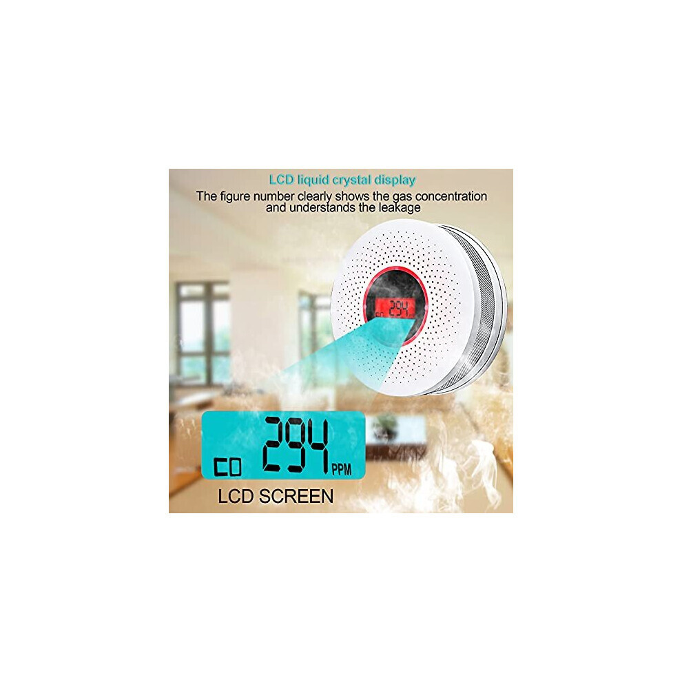 Combination Smoke & Carbon Monoxide Alarm Detector,Dual Sensor Smoke CO ...