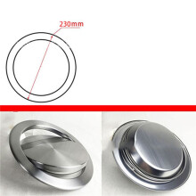 10X Stainless Steel Garbage Flap Lid Trash Bin Cover Flush Built-in Balance Swing Flap Garbage Lid D