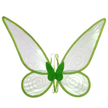 (Green) Children's Sequined Lace Angel Wing Costume Set for Festival Party Performance