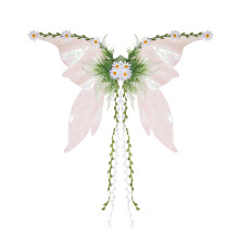 (【Starry】 White) Feen-Schmetterlingsflügel & Set aus dünnen Zikadenflügeln für Festival-, Party- und Aufführungsrequisiten