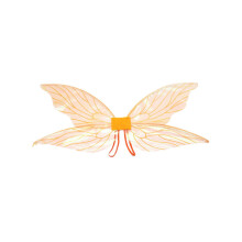 (Orange) Festival Party Ball Performance Props Fairy Wings COS Costume Cicada Wings Carnival