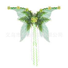 (Green) Schmetterlingsflügel aus Weide – Feen- und Engel-Cosplay-Requisiten für Kinder – Weihnachten, Halloween, Festival, Bühnenparty