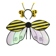 (【B Style】Bee Wings 2-Piece Set, 60*35cm) Ladybug & Bee Wings 2-Piece Set for Festival Party Costume Insect Props
