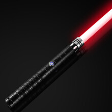 (New Black - Single Sword, 14 Colors) Zabawka kostiumowa dla dzieci Star Wars 16-kolorowy metalowy miecz świetlny 2 w 1