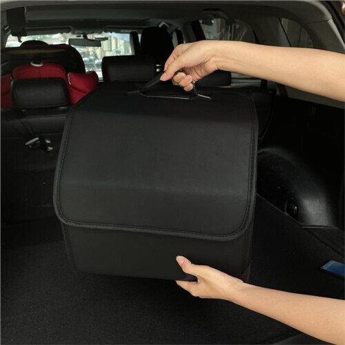 Storage Box PU Leather Multipurpose Car Trunk Storage Organizer 2