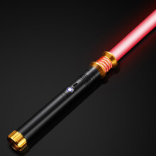 (Black Gold B, RGB-20 Colors) Zabawka kostiumowa dla dzieci Star Wars 16-kolorowy metalowy miecz świetlny 2 w 1