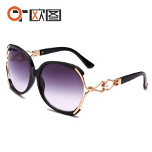 (C1 Black Frame with Double Gray Lenses) Vielseitige Pearl Damen-Sonnenbrille 512 – Schickes Modell mit großem Rahmen