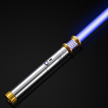 (Silver Gold B, RGB-20 Colors) Zabawka kostiumowa dla dzieci Star Wars 16-kolorowy metalowy miecz świetlny 2 w 1