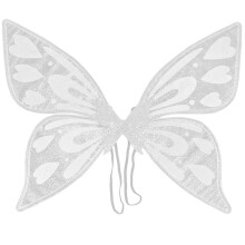 (White, 60*40cm) Glitzernde Schmetterlingsflügel für Kinder – Spielzeug-Set für Festivals, Partys, Aufführungen, Engel- und Feenkostüme