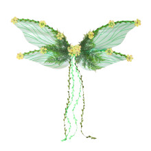 (【Cicada wing style】 green) Wicker Butterfly Wings Fairy Angel Cosplay Props for Kids' Christmas Halloween Festival Stage Party