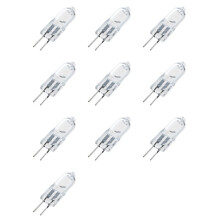 100 X Gluehlampe/ Lampe Halogenkappe "JC" 12V/ 10W G4 Gluehlampe Warmweiss