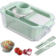Vegetable Chopper Stainless Steel, 9in1 Mandoline Slicer with Adjustable Thickness for Kitchen
