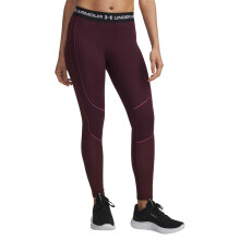 (16 UK R, Dark Maroon) Under Armour Womens/Ladies Textured Leggings