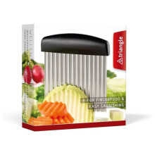 Eco-Friendly Kitchen Companion, Sharp Stainless Steel Blade Crinkle Cutter for Durable Cutting, French Fry Slicer Ensures Easy To Clean, Versatile