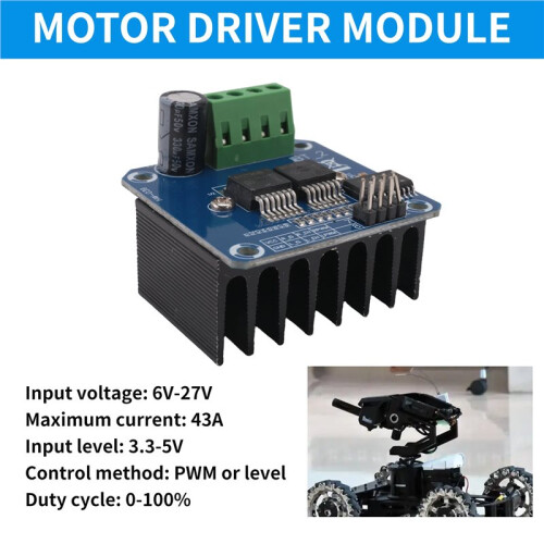 BTS7960 43A High Power Motor Driver Module/ Car Driver Module for  Current Limit 1