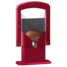 Sulgyt Bread Cutting Machine, Guillotine Style with Safety Shield, Non Stick Blade, Easy Grip Handle - Compatible with Homemade & Commercial Buns,