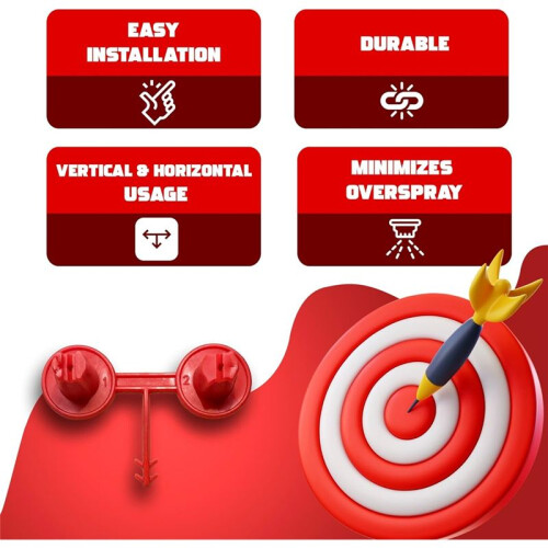 12pcs Red Nozzle for Foaming Agent, Precision Coverage for Vertical & Ceiling Coverage 1