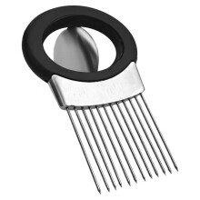 Onion Slicer Tool Stainless Steel Vegetable Cutter with Ergonomic Grip and Odor Removal