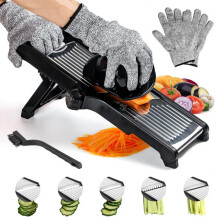 Labeol Adjustable Mandolin Slicer Professional 3 in 1 Stainless Steel Food Slicer Multi Functional Vegetable Chopper Vegetable Potato Onion Cheese