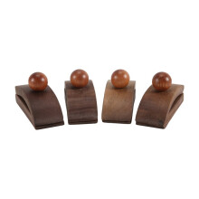 8er-Pack Wandhaken Aus Massivem Walnussholz, Geeignet für Wandteppiche, Quilts und Decken, Wandclips Aus Holz