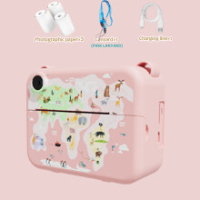 (Pink) Kids Camera Instant Print Christmas Birthday Gifts for 3-12 Year Old Boys Girls Toys for Kids Age 3-10 with 3 Rolls Print Paper