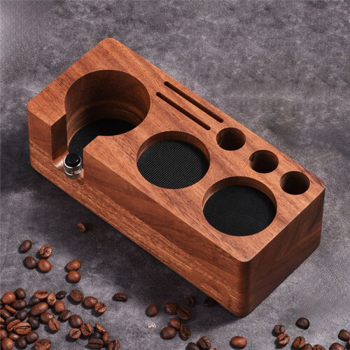 Coffee Press , Coffee Machine Handle Matching Storage, Walnut Beech Filing , Cloth Powder 2