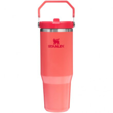 (Black) The IceFlow Flip Straw 2.0 Tumbler 0.89L, Coral, Insulated Tumbler with Bendable Straw, Large Capacity Portable, 10-12043-076
