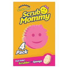 Scrub Daddy Scrub Mommy Cleaning Sponges - Dual Sided Non Scratch Sponge Scourers, Smiley Kitchen S
