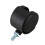 4X 6mm Threaded Stem 40mm Dual Wheel Rotatable Caster Black 6