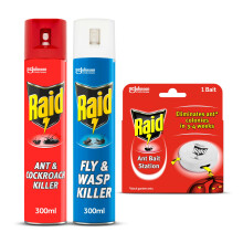 Raid Total Insect Killer Pack, Protect Against Flying and Crawling Insects, Fast and Long Lasting A