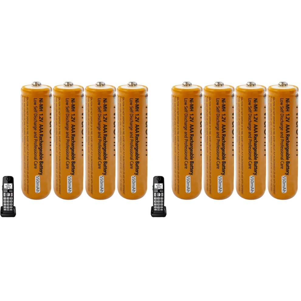 Ni-Mh Aaa Rechargeable Battery For Bt Cordless Landline House, 1.2V 550Mah 8-Pack Aaa Rechargeable Batteries For Panasonic Gigaset Handsets 5004485201704