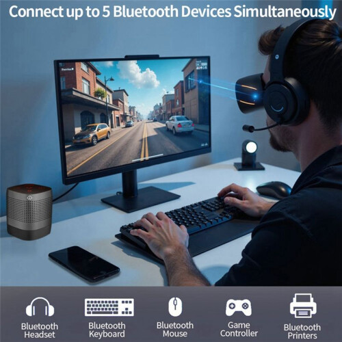 USB  6.0 Adapter USB Dongle AAC Decoder Wireless Music Audio Receiver Transmitter for PC Mouse Keyboard 2