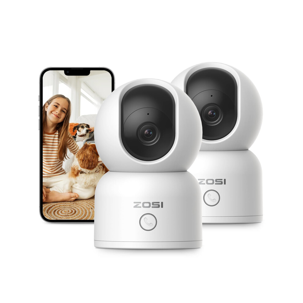Photos - Other Photo Accessory Zosi 3MP 2K Security Camera, 360 Views Baby/Pet Dog Monitor, 2.4G/5G Dual-Band WiFi Pan/Tilt Indoor Camera, One-Touch Call,S 
