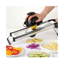 Ergonomic Vegetable Slicer, Adjustable Slice Thickness From Very Thin To 9mm, Sharp Stainless Steel Blades for Safe And Precise Cutting