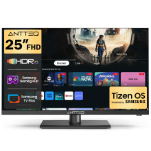 Antteq 25 Inch FHD Smart TV, 25" Tizen OS Power by Samsung Full HD Television with Netflix Disney+ Gaming Hub Dolby Audio, Small TV for Bedroom or Kit