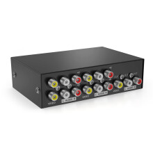AV RCA Switch Box 4 way, MT-ViKI Audio Video Switcher Composite Video L/R Audio Selector Box for DVD STB Game Consoles (4 in 1 out)