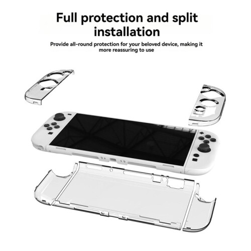 Transparent Protective Case for  2 Split Case Cover Anti-Fall Protective Shell Cover Game Console Clear Case 2