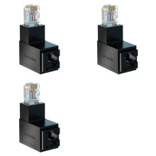 3X RJ45 Stecker auf Buchse Ethernet Adapter Netzwerk Extender 90 Grad Nach Unten Gebogen für CAT5E CAT6 CAT8 Ethernet Kabelstecker
