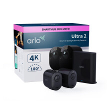 Arlo Ultra 2 Security Camera Outdoor, 4K UHD, Wireless CCTV, 6-Month Battery, Colour Night Vision, Weatherproof, Bright Spotlight, 2-Way Audio, 2 Cam
