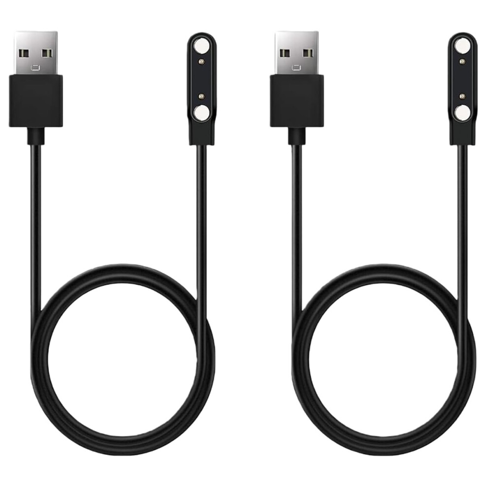 Tiwikunx Smart Watch Charger Magnetic 2 Pin 7.62Mm, Smartwatch Accessories Charger Cable 2 Pin, Replacement Charger For Smart Watch, Fitness Tracker, 5001378067027