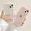 Capa transparente com moldura ondulada e fofa, feita de silicone macio e transparente, compatível com iPhone 15 Plus - Rosa 2