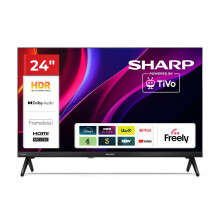 Sharp 24HE2245K 24-Inch HD Ready LED TV, 720p Resolution, TiVo OS Smart TV, Wi-Fi, 3 HDMI, 2 USB, HDR10, Built-in Freely