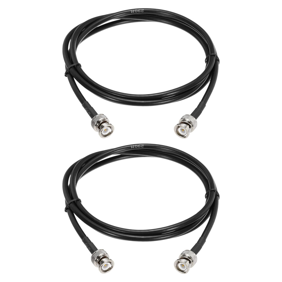 Sourcing Map 2Pcs Rg58 Coaxial Cable 5Ft/1.5 M, Bnc Male To Bnc Male Coax Cable 50 Ohm Low Loss Cable For Cb Radio, Ham Radio, Antenna Analyzer 5007662087184