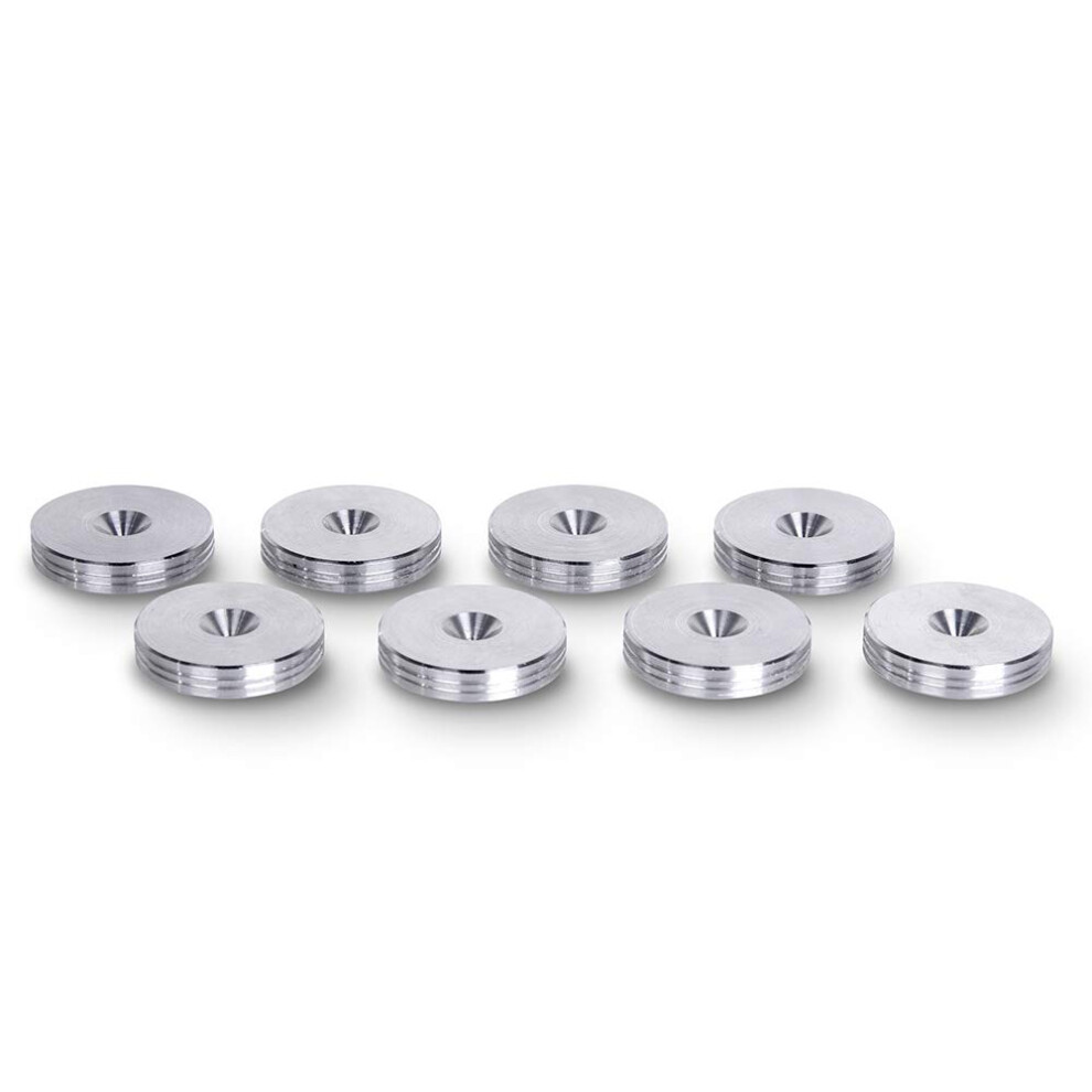 Precisiongeek Slim Speaker Spike Pads Â Isolation Pads With Decorative Grooved Edge For Hifi Speakers, Subwoofers & Speaker Stands (Ã20 Mm Â Al 5003432119543