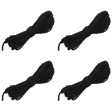 4X Paracord 550 Parachute Rope 7 Core Strang zum Klettern Camping Buckle Rope Black 25Ft