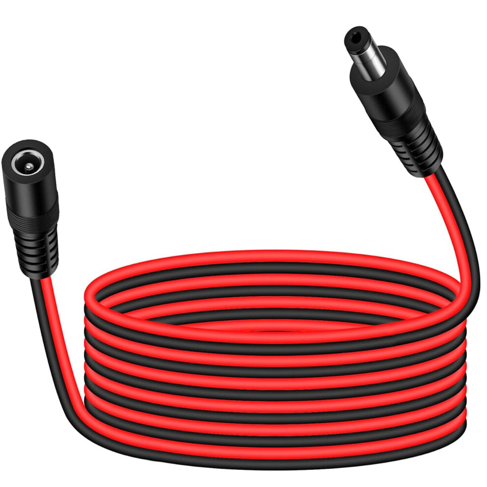 Runcci-Yun 14Awg 12V Dc Extension Cable Dc 5.5Mm X 2.1Mm 5521Dc Power Connector,Barrel Connector,Female To Male Wire For Cctv Security Camera,Ip Netw 5001958313261