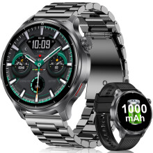 Fitonme Military Smart Watch for Men-1000mAh Battery/1.52'' HD Large Display, Smartwatch with 120+ Sports Modes/IP68 Waterproof/Heart Rate/Sleep Moni