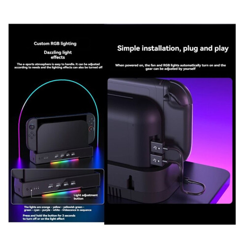 Cooling Fan Base for Switch2 HUB Expansion for NS2 Host Wall Bracket Enhanced Cooling System for Improved Performance 2