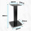 TekBox 2x Speaker Stands - Glass Surround Sound Platform Units 3